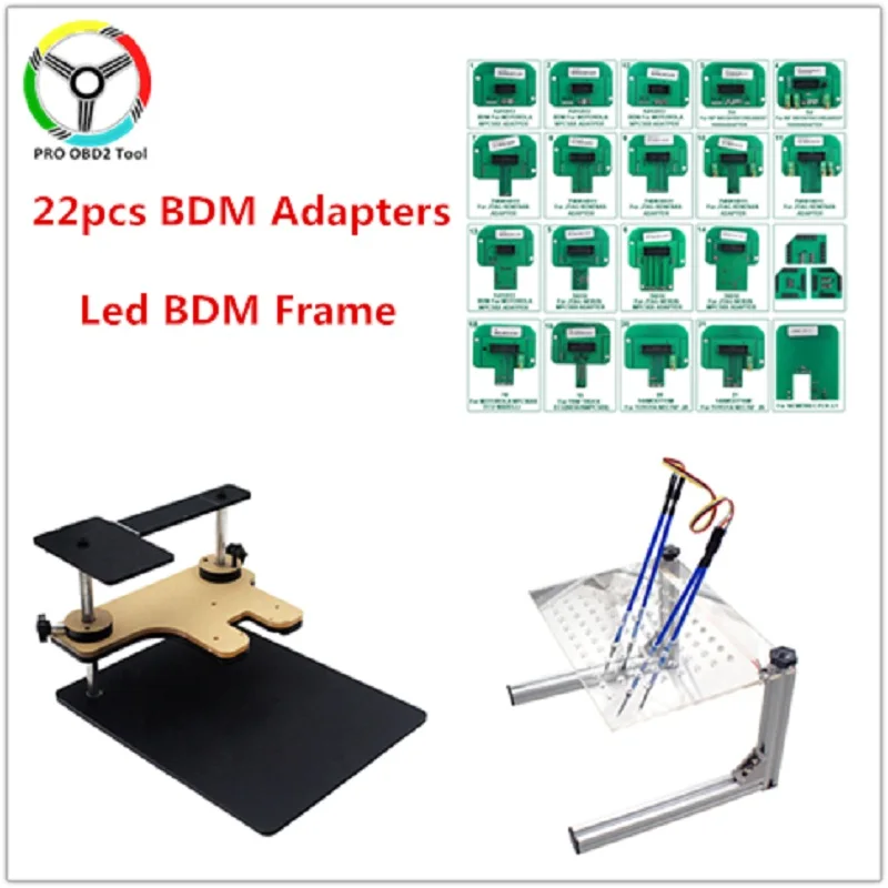 US $23.20 22pcs Bdm Adapters Led Bdm Frame Full Set Used For Auto Ecu Chip Tuning Tool Ktag KTag Kess Fgtech V54 Bdm100