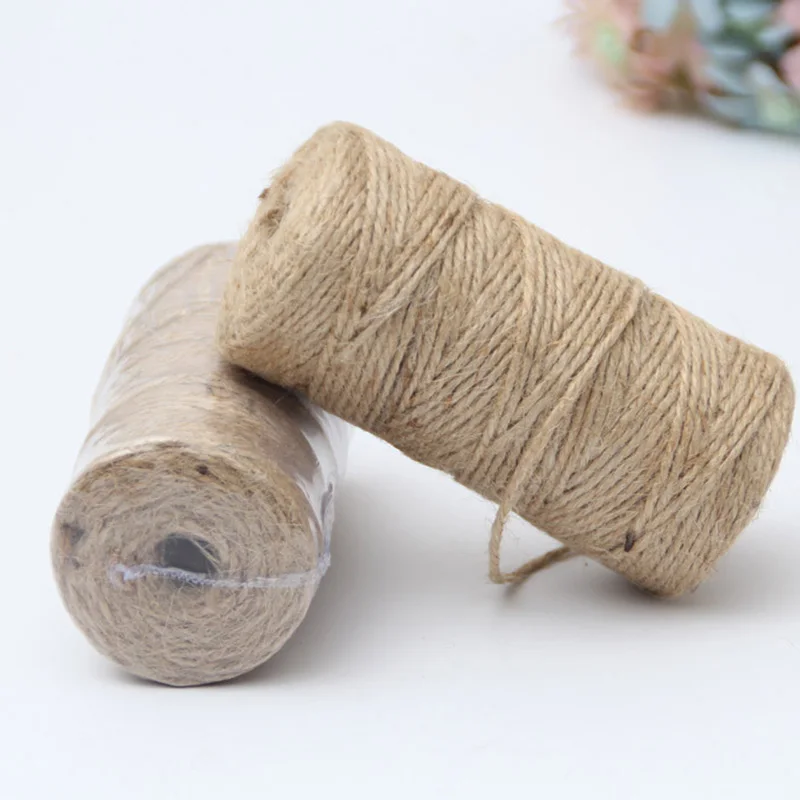 100 Yard Jute Ropes Natural Hemp Rope DIY Party Wedding Gift Wrapping Cords Photos Wall Thread Scrapbooking Florists Craft Decor