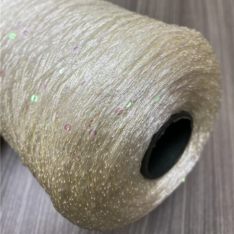 Hot 500g Natural Summer Ice Silk Beautiful Shiny Colorful Sequin Yarn for Knitting DIY Fancy Crochet Weaving Sewing Thread X5230 3