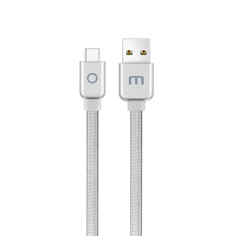 Meizu 2 в 1 USB кабель type C провод для быстрой зарядки для samsung S8Micro USB зарядное устройство USB C двойной зарядный кабель для xiaomi redmi note 7 - Цвет: Type C Silver