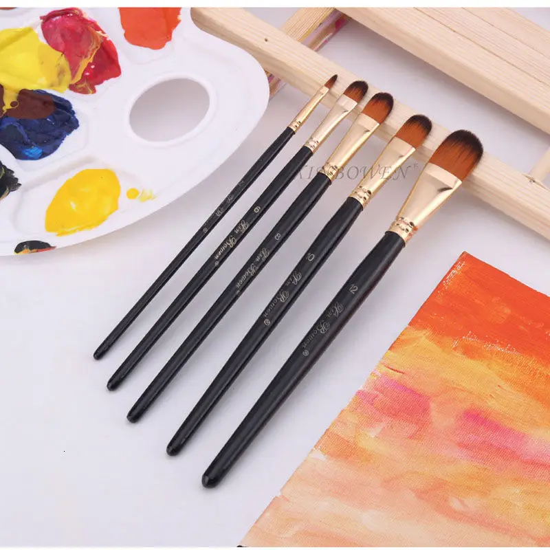 12Pcs Fine Paint Brushes Set Nylon Hair Variety Style Different Size For  Acrylic Oil Watercolor Artist Drawing Pen Supplies