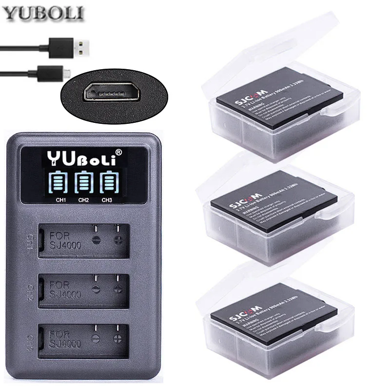 3,7 v 900mah sjcam SJ4000 Батарея для спортивной экшн-камеры SJCAM sj4000 sj 4000 SJ5000 6000 7000 8000 sj9000 C30 M10 действие батарея для камеры