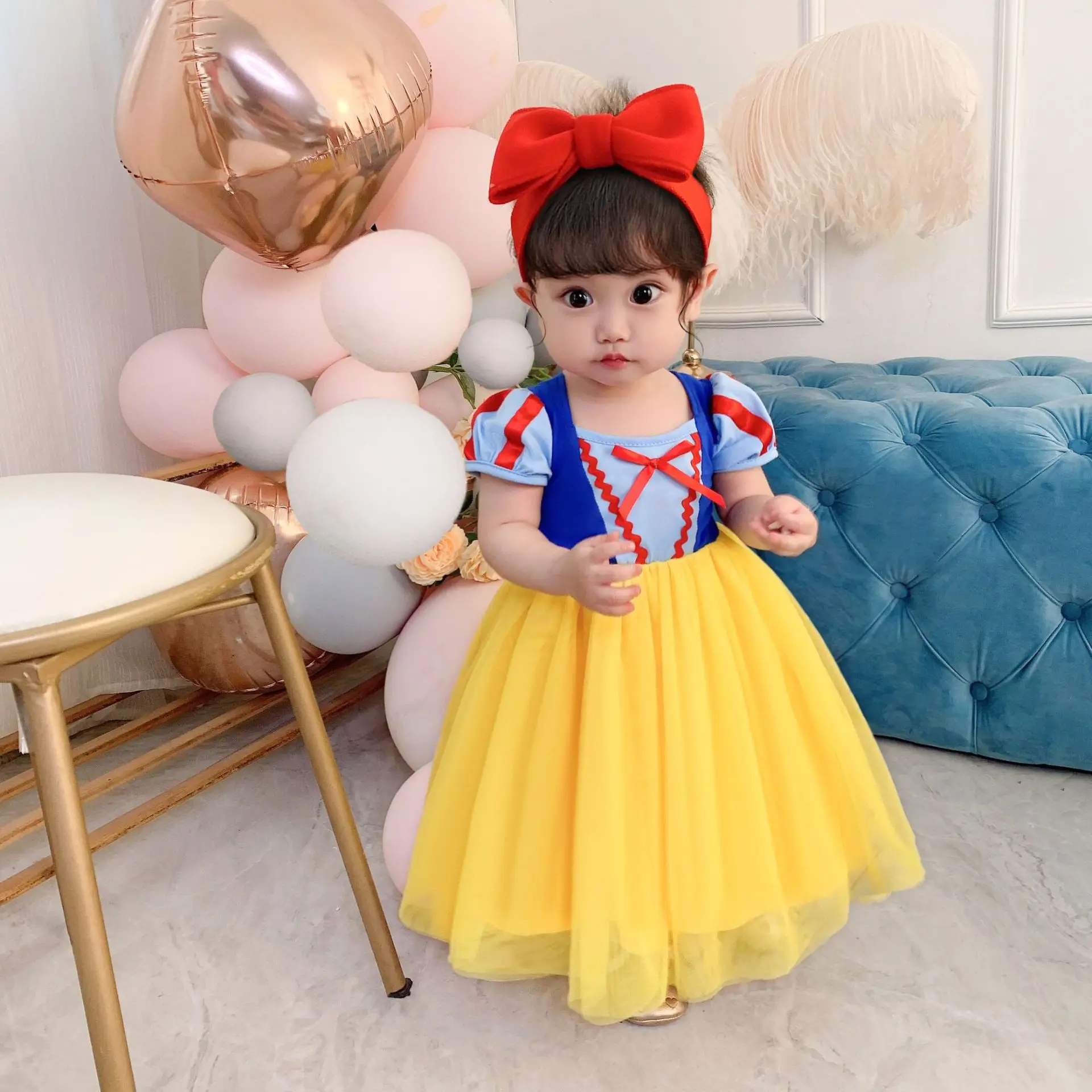 Vestido De Frozen Blancanieves Para Ninos Primavera Y Verano Algodon Flexible Fiesta De Cumpleanos Vestidos Aliexpress