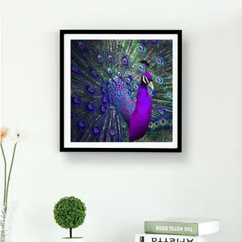 

New Icon Diamond Embroidery Peacock Crystal 5D Cross Stitch Full Square Drill Diamond Painting DIY Sticker Decor Paintings
