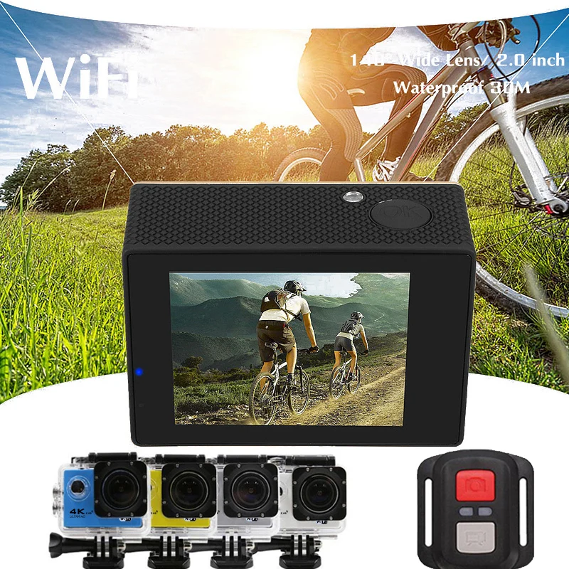 G53ER HD Водонепроницаемая цифровая видеокамера COMS сенсор WiFi 170D угол подводная камера водонепроницаемая камера шлем камера Спортивная камера