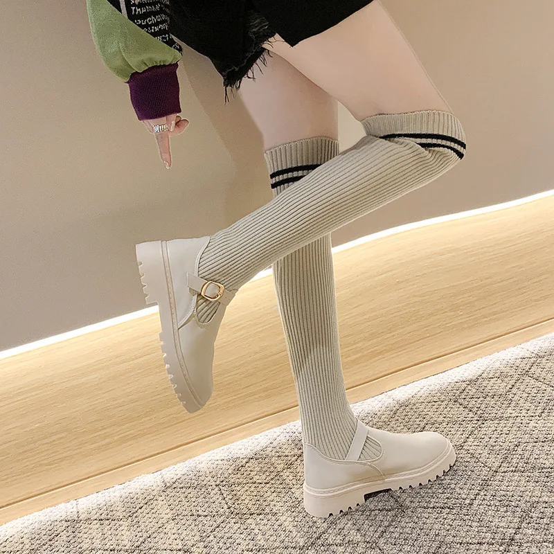 

Yarn Mouth Biker Boots Women's 2019 Autumn And Winter New Style Online Celebrity Thick Bottomed Platform Short Boots British Sty