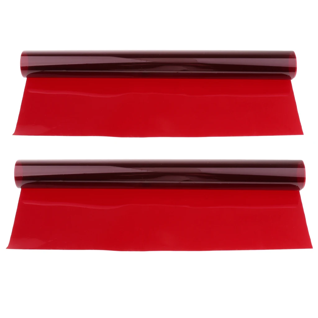 

2x Color Correction Gel Filter Overlays Transparency Color Film Plastic Sheets Gel Lighting Filters Deep Red