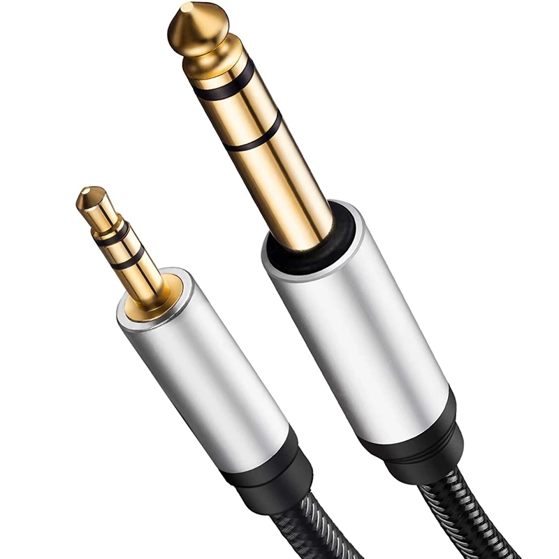 3.5mm to 6.35mm o Adapter Cable for Cellphone Computer Amplifier Speakers 3.5 Jack to 6.5 Jack Male o Cable 3.5mm to 6.35mm o Adapter Cable for Cellphone Computer Amplifier Speakers 3.5 Jack to 6.5 Jack Male o Cable