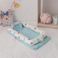 Детская кровать для сна, съемная Складная защитная подушка для новорожденных, хлопковая детская кроватка, колыбель с подушкой, детская кроватка, люлька