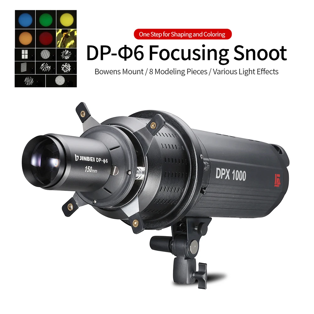 Jinbei Dp6 Photography Focusing Snoot 90150mm Zooming Lens Bowens