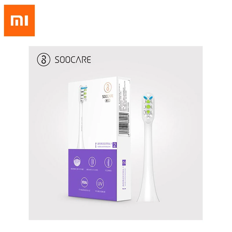 Oiginal Xiaomi Soocare X3 2 шт. SOOCAS сменная электрическая головка зубной щетки для SOOCAS/Xiaomi Mijia