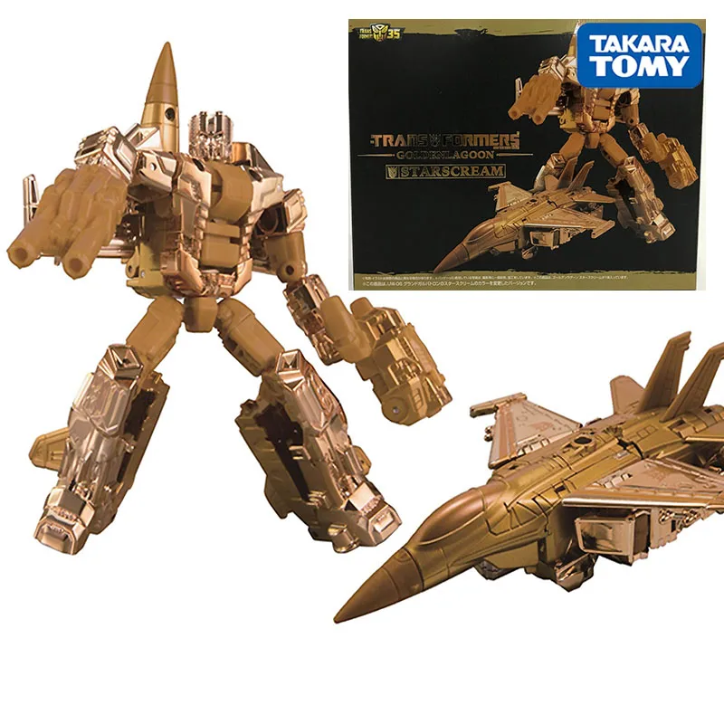 Transformers 100% Takara 35th Lagoon Golden Starscream Exclusive Ver 