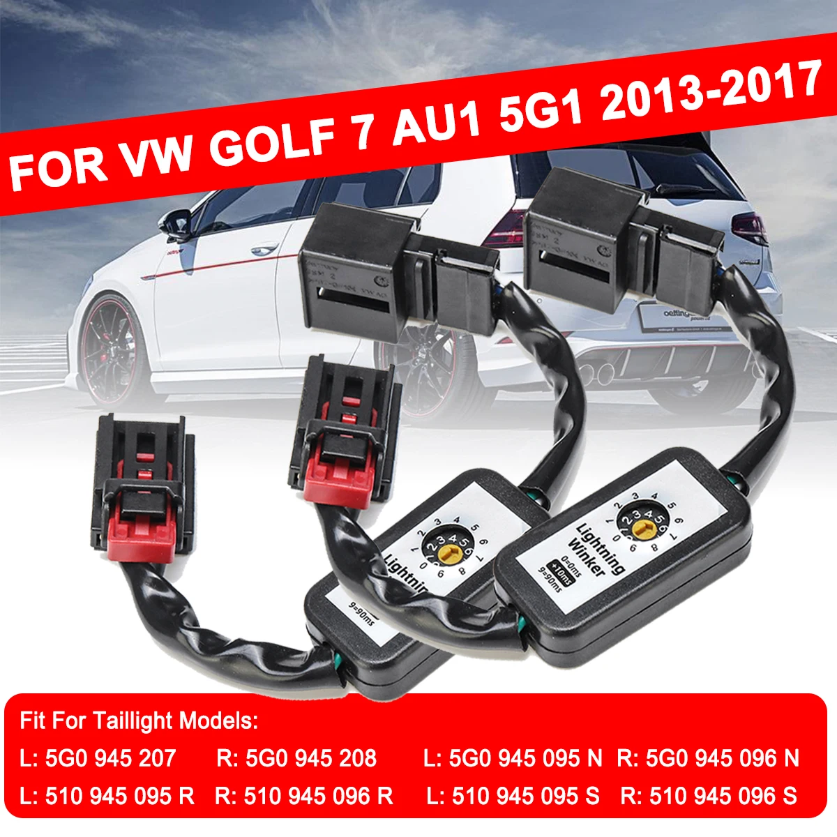Подходит для Volkswagen VW Golf 7 2013- 2 шт./компл. Динамический указатель поворота светодиодный фонарь дополнительный модуль кабель провод Harnes