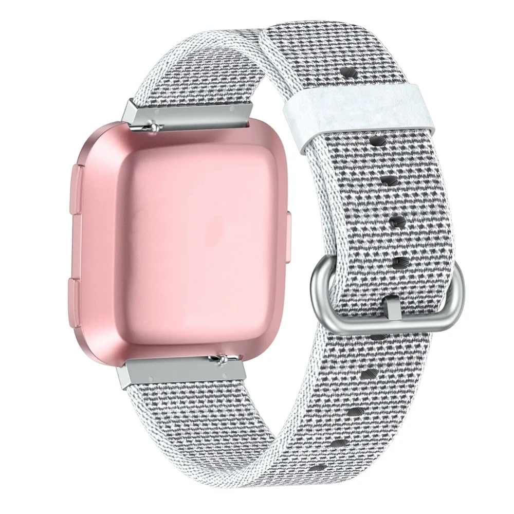 Adjustable watch band replacement Accessories for Fitbit Versa Nylon pin buckled watchbands