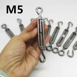 Crochet M5 et oeil ouverts, 10 pièces, tendeur en acier inoxydable 304 avec aimant de travail 