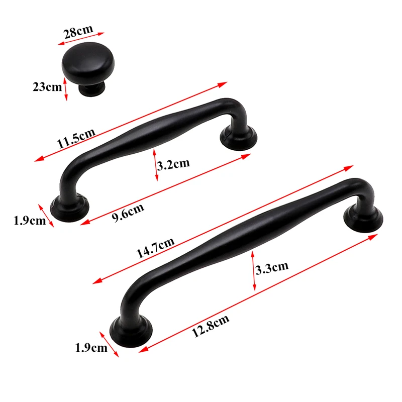 QVWN прочная черная дверь из алюминиевого сплава ящик с ручками кухонный шкаф шарообразные ручки ящика для мебельных аппаратных винтов