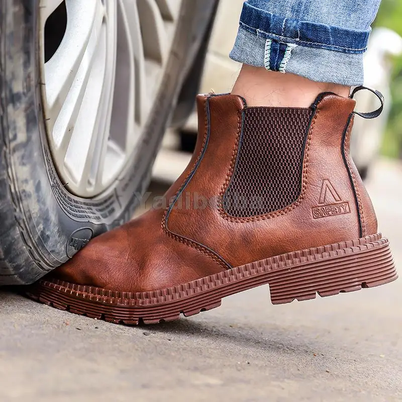 Mens Boots Safety Shoes Steel Toe Anti 