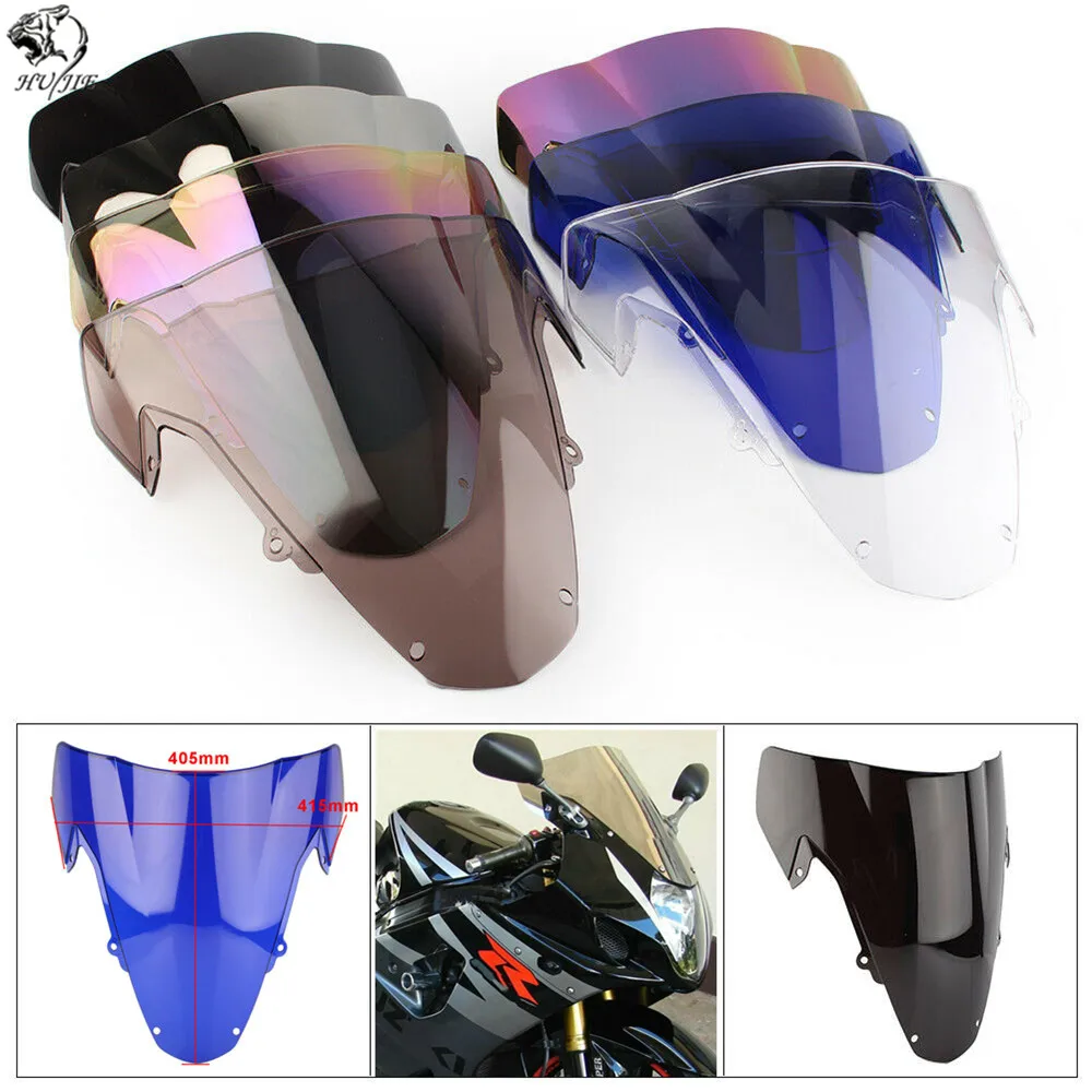 

Hight Quality SmokeTransparent ABS Motorcycle Windshield WindScreen Double Bubble For SUZUKI GSXR1000 K3 K4 2003 2004 GSXR 1000