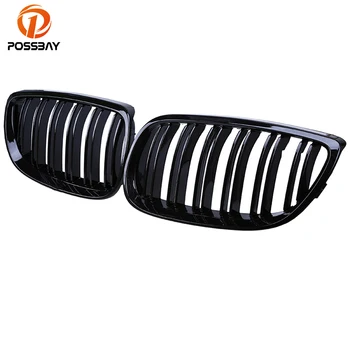 

POSSBAY Car Gloss/Matte Black Double Slat Front Center Grille Decoration for BMW 3-Series E92 328xi/330d/316i Coupe M3 2007-2013