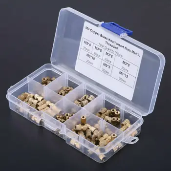 

M3x3-12mm Brass Metric Threaded Heat Insert Metal Nut Assortment Tool Supplies