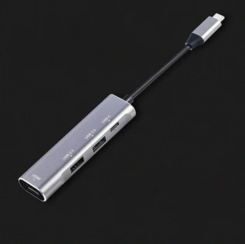 

4-In-1 Type C Hub USB C to HDMI USB3.0 Ports with Hub for MacBook Pro Samsung Huawei new
