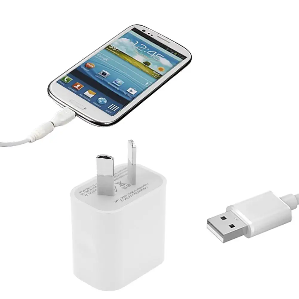 ALLOET AU штекер с двумя портами USB мобильный телефон зарядное устройство Быстрая