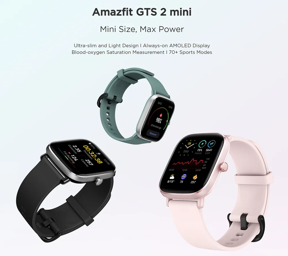 Amazfit Gts 2 Mini Smart Watch In Stock Gps In-build Global Version 5atm  Waterproof 14 Day Battery For Android Ios Phone - Smart Watches - AliExpress