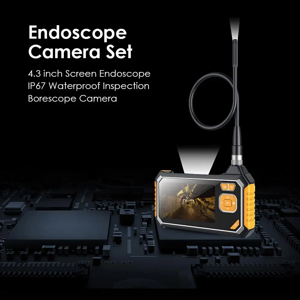 

Handheld Industrial Endoscope Camera with 4.3 inch LCD Screen 1080P Pixel Camera for Automobile Inspection Pipeline Inspection