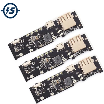 

3pcs/lot 5V 2.1A Power Bank Charger Module Charging Circuit Board PCB Step Up Boost Power Module DIY 8650 Battery For Xiaomi