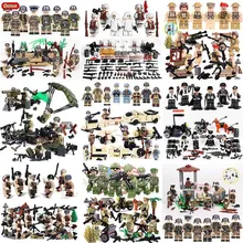 Oenux, серия WW2, мини военные фигурки, строительные блоки, 2 мировая война, США, советская британская армия, военные легоинги, кирпичные игрушки
