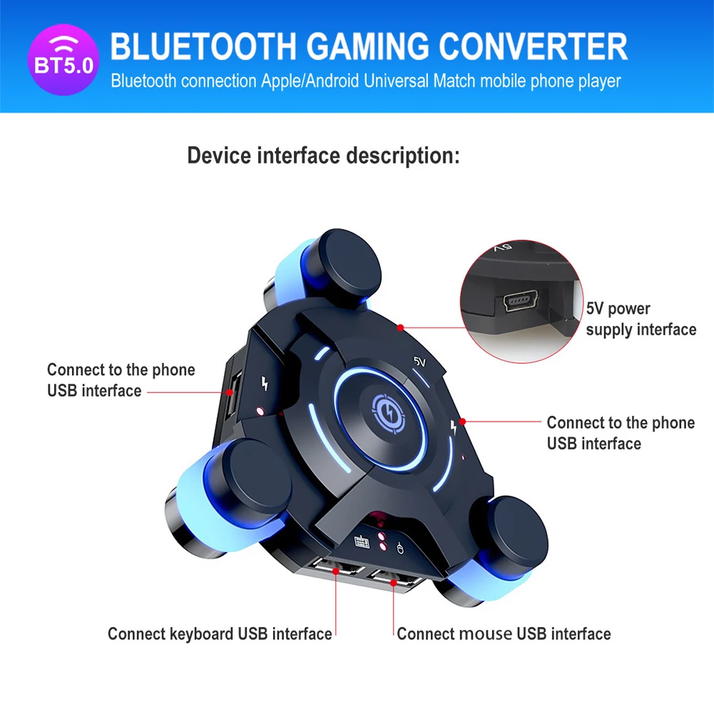  PUBG PC Adapter with keyboard and mouse Adapter Wireless Converter (For PS4/PS3/Nintendo Switch/PC)