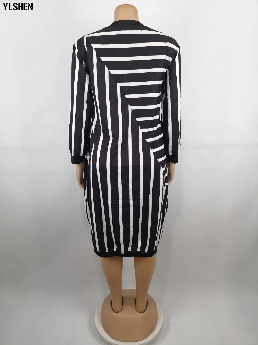 2020 Dashiki Traditional African Dress for Women Long Sleeve Loose Stripe Ankara Dresses African Clothes Robe Africaine Femme 11