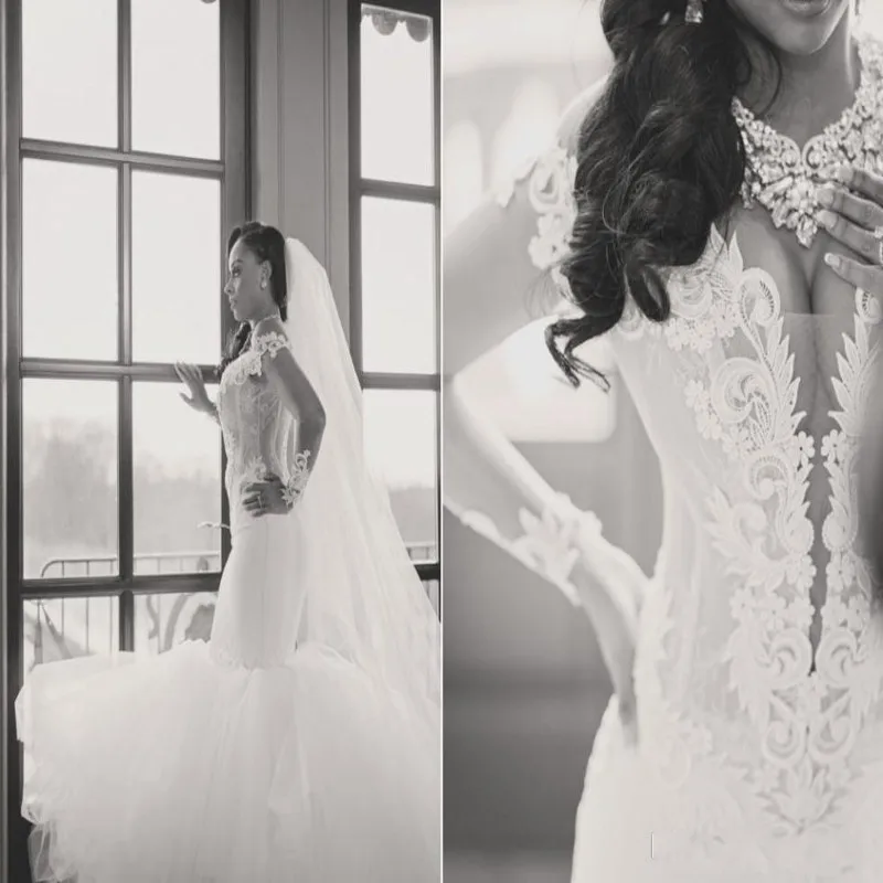 Новое поступление, свадебное платье в африканском стиле, Русалка,, vestido de noiva, длинные рукава, свадебные платья, сексуальные, v-образный вырез, ручная работа, свадебные платья