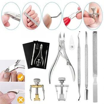 

6pcs Pedicure & Manicure Corrector Fixer Foot Care Tool Cuticle Remover Kit Nail Clipper Trimmer for Cuticle Ingrown Nails
