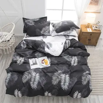 

Tropical Leaves Plants Printed Bedding Set 3/4pcs Kids Bed Cover Set Duvet Cover Adult Child Bed Sheet Pillowcase Comforter