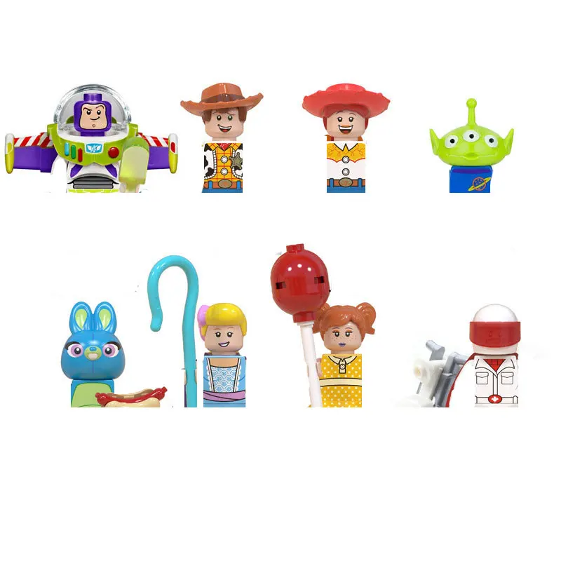 Wm6060 Film Toy Story Buzz Lightyear Woody Jessie Anime Bricks Mini Action Toy Figures Assemblare Blocchi Per Regali Per Bambini