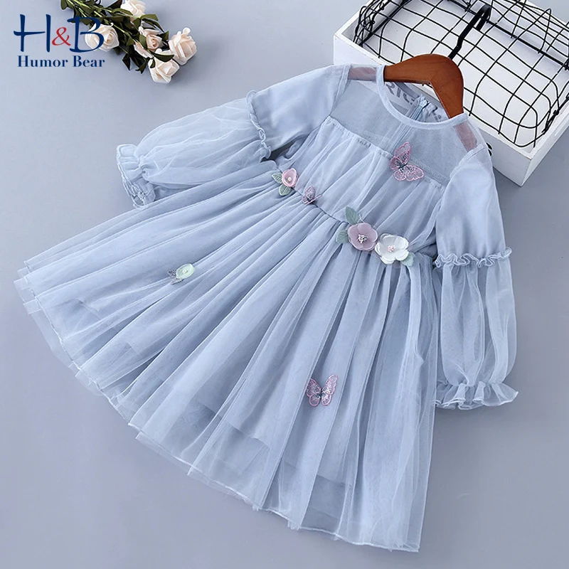 Girls Cartoon Mesh Dress 1