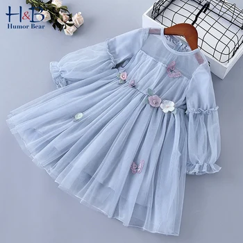 Girls Cartoon Mesh Dress 1