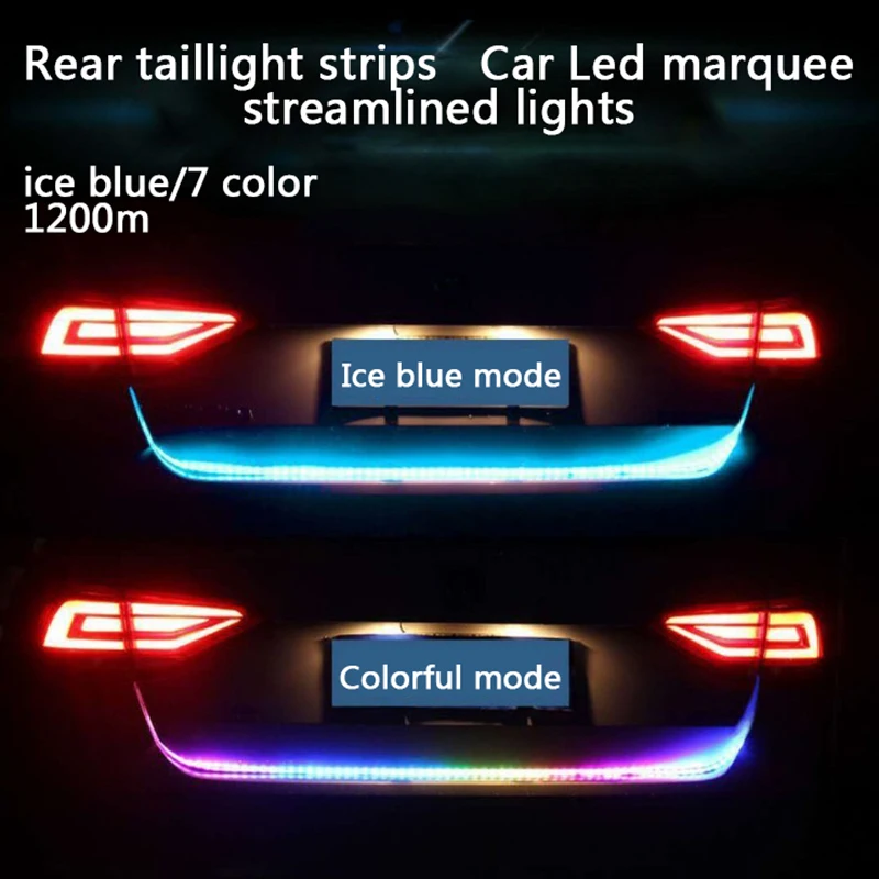 

Rear tail box light strip car Led light anti-collision warning light belt 12V Car Tailgate Strip Brake Driving Turn Signal Light