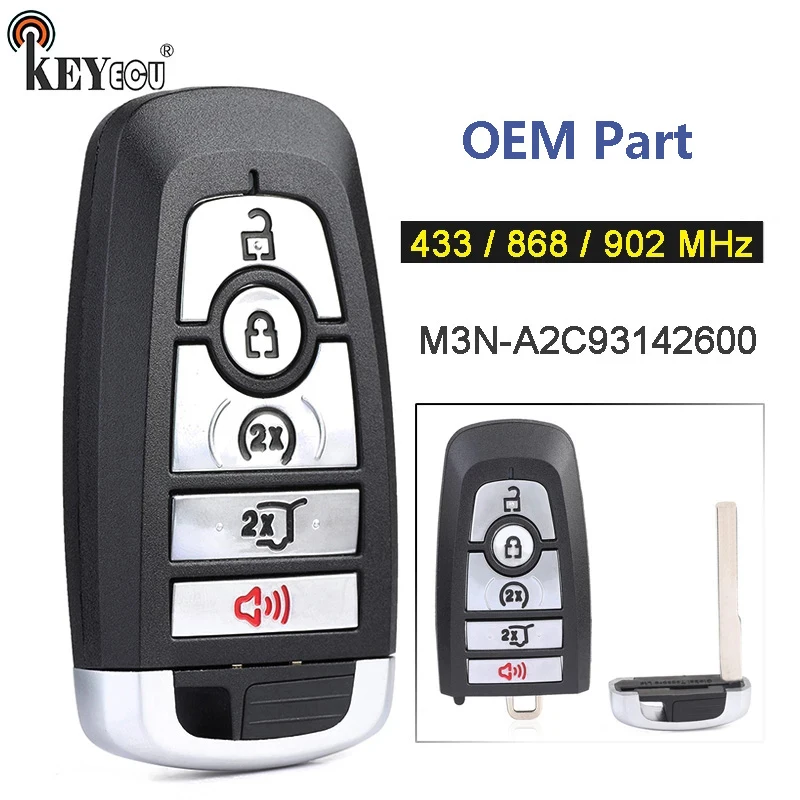 KEYECU 433MHz / 868MHz 902MHz M3N-A2C93142600 OEM приближенная фотовспышка для Ford Fusion Edge Explorer Expedition |