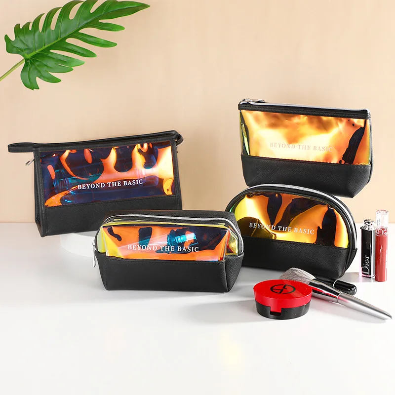 

Women Makeup Bag Portable Travel Cosmetic Bag Waterproof Transparent TPU Laser Cosmetic Box Pouch Toiletry Organizer Holder Case