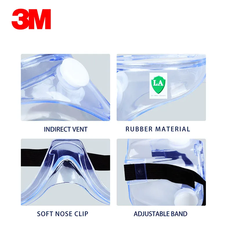 3M Protective Goggles For Work Safety Anti-splashing Acid And Alkali Multi-purpose