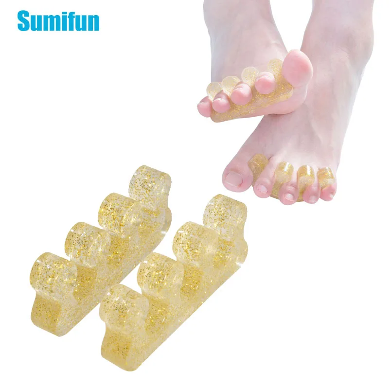 

2Pcs Toe Separator Soft Silicone Gel Pedicure Nail Tool Overlapping Toes Orthosis Finger Spacer Manicure Feet Care Product