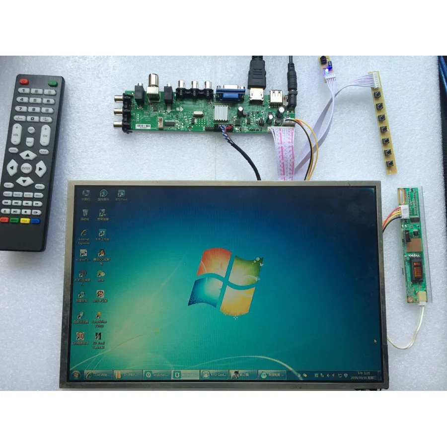  Kit for B154EW02 v.1 3363 DVB-T USB HDMI TV controller board 30pin DVB-C LCD 1 CCFL 15.4