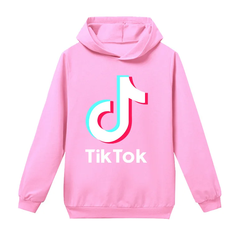 Tiktok/осенний свитер; хлопковая одежда для мальчиков и девочек с принтом «Покемон го» и «Пикачу»; пальто с длинными рукавами; толстовки; топы для девочек - Цвет: H1244-pink