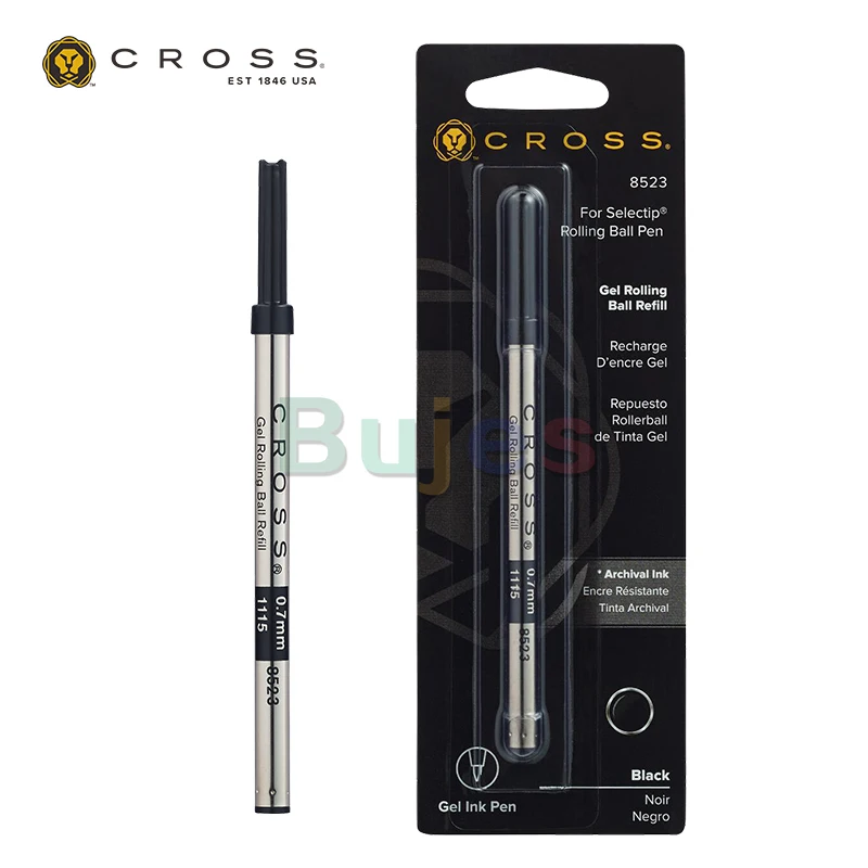 CrossRefillsBlackRollerballPen05mm07mm8523VibrantGelInk