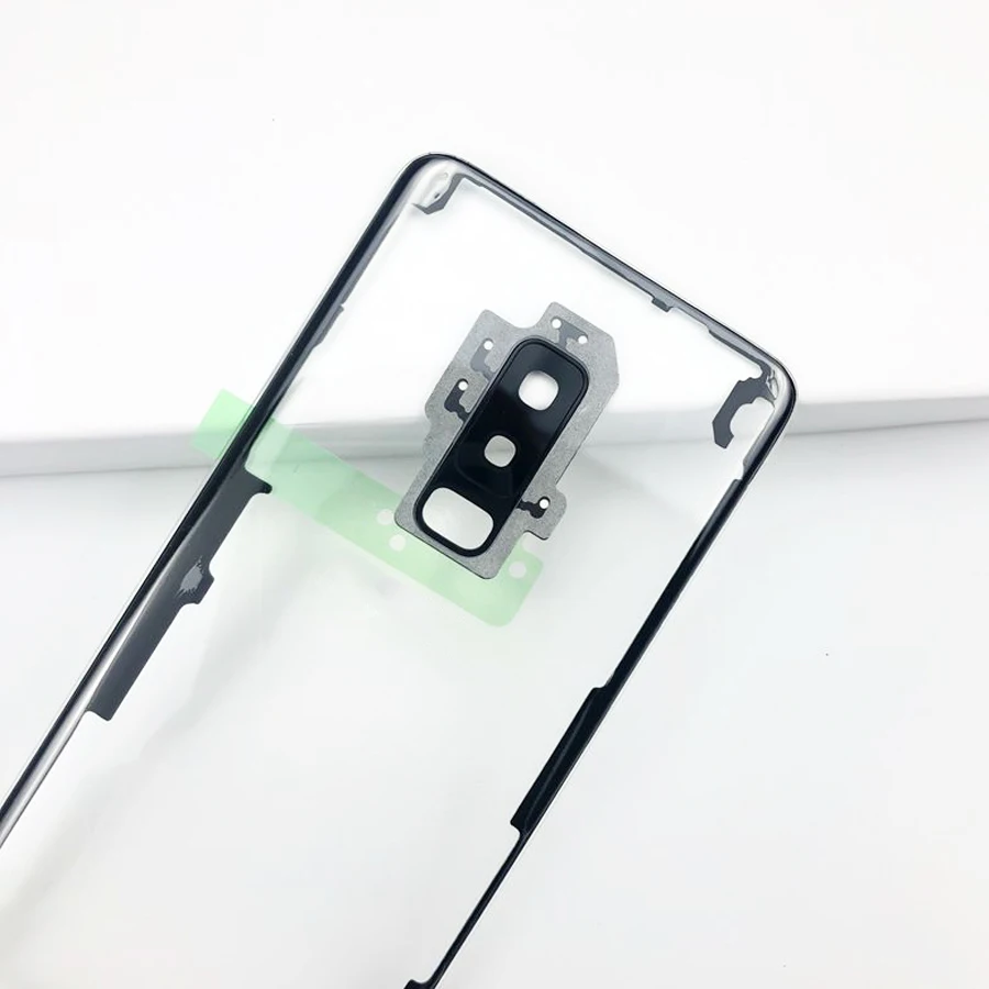 10 шт. задняя крышка аккумулятора чехол для samsung Galaxy S9 G960 S9+ G965 S9 Plus Задняя стеклянная крышка корпуса+ клей+ объектив камеры