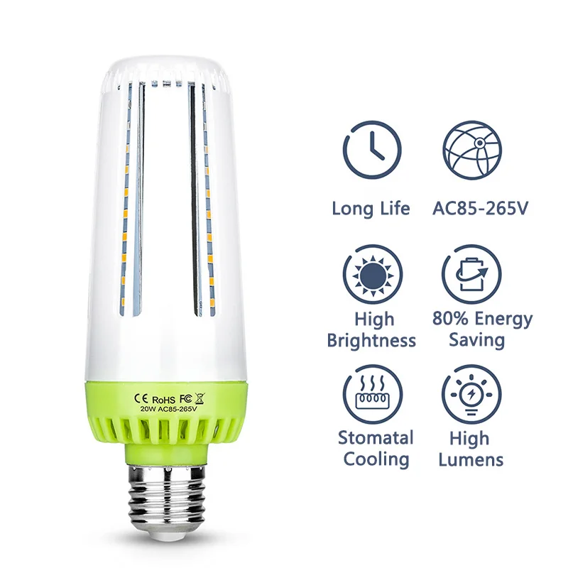 Светодиодный светильник E27 E14 Светодиодный SMD5730 AC 85-265V кукурузная лампа 10W 15W 20W Светодиодная люстра светодиодный светильник для домашнего освещения