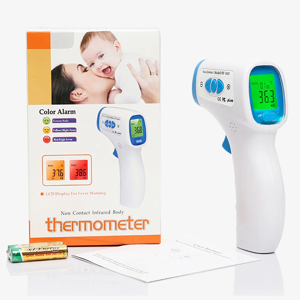

Forehead Body Temperature Meter LCD Backlight Digital Non-contact IR Infrared Thermometer Fever Measurement Tool
