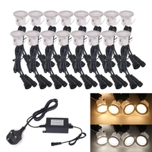 

10pcs 12V LED Deck Light Underground Lamp Garden Floor Light Landscape Lighting Decor Night LED Spotlight Waterproof EU/US/UK/AU